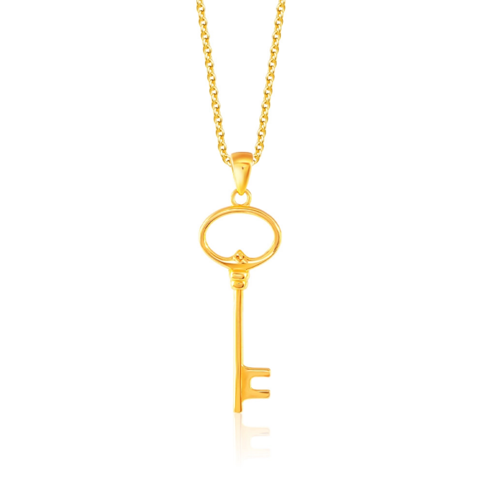 SK 916 ANGEL KEY GOLD PENDANT & NECKLACE FOR WOMEN