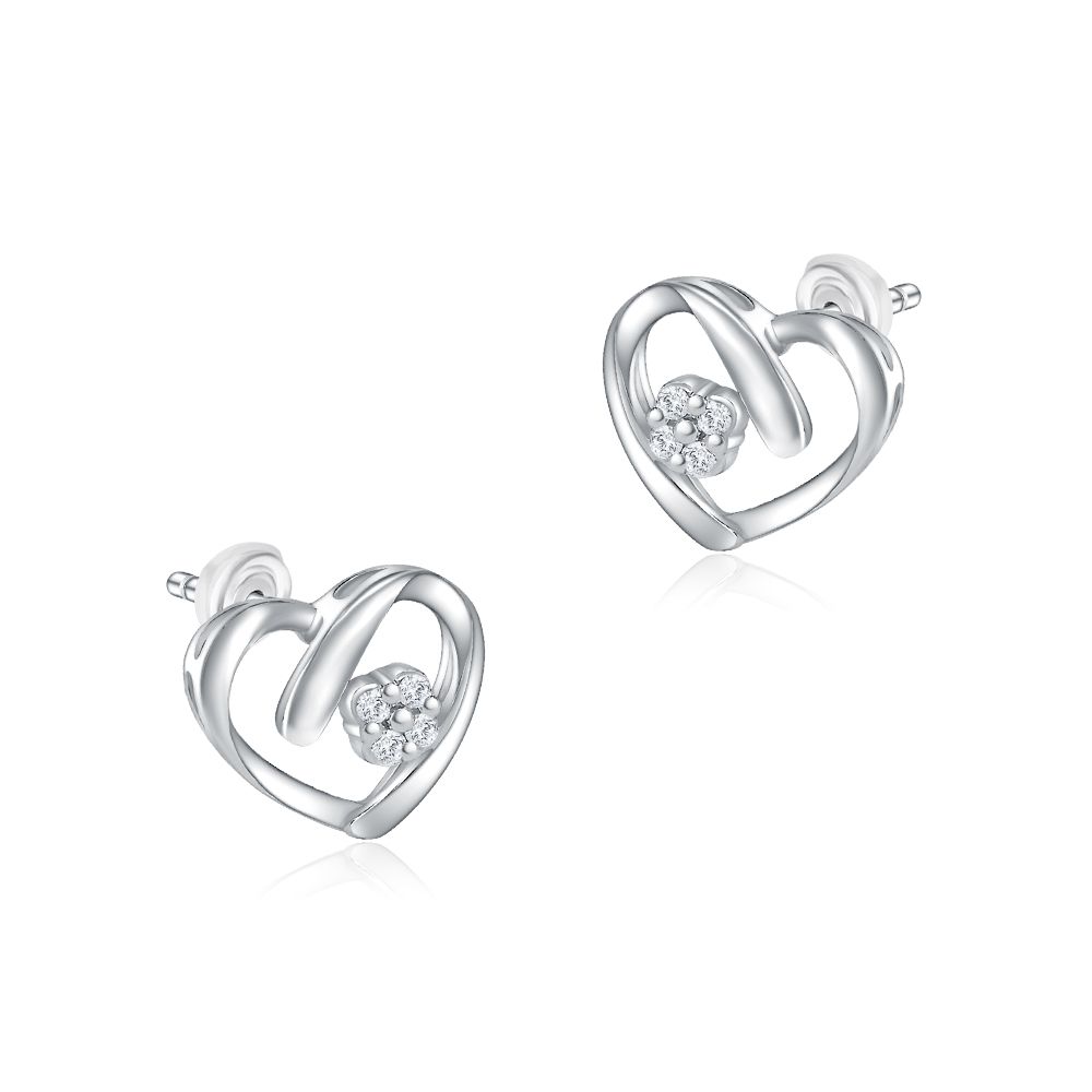 Waynee Heart Diamond Earrings | SK Jewellery