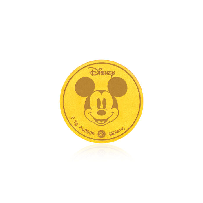 Face of Mickey 999 Pure Gold Coin 0.1G