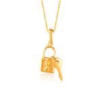 SK 916 KEY TO YOUR HEART GOLD PENDANT & NECKLACES FOR WOMEN