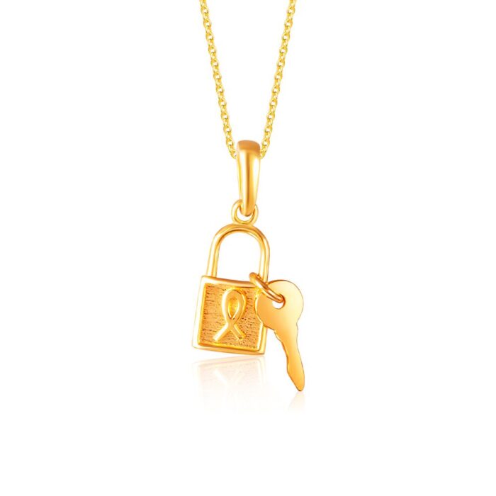 SK 916 KEY TO YOUR HEART GOLD PENDANT & NECKLACES FOR WOMEN