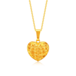 SK 916 GOLD HALCYON HEART GOLD PENDANT & NECKLACE FOR WOMEN