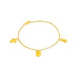 WINNIE THE POOH AND FRIENDS 999 PURE GOLD CHARM BRACELET for her