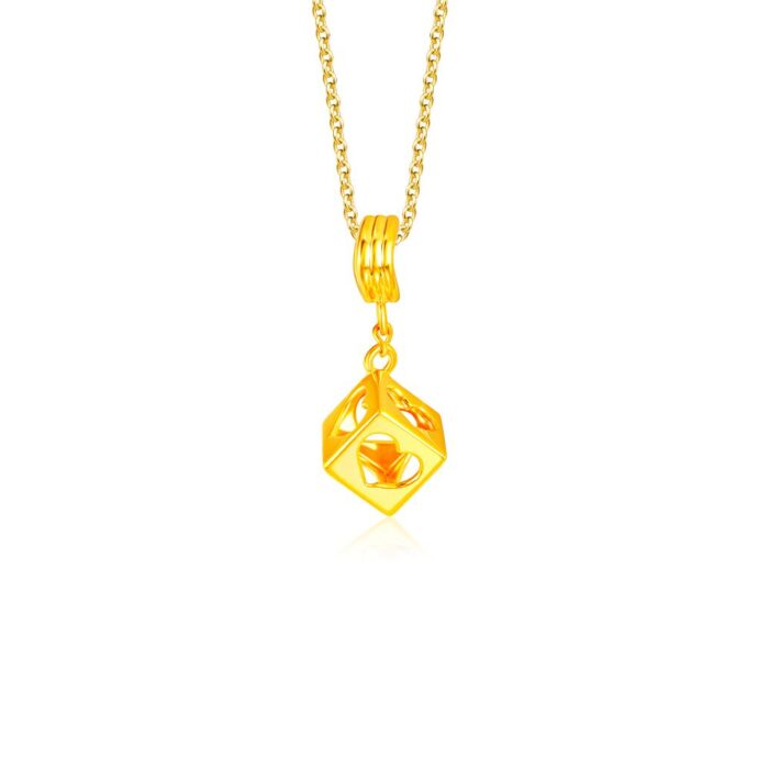 SK Jewellery Love all Sides 999 Pure Gold Pendant