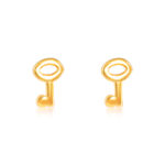 SUBANG EMAS SK 916 MINI KEY subang dengan reka bentuk kunci yang kecil dan comel sesuai untuk budak budak direka dengan emas 916