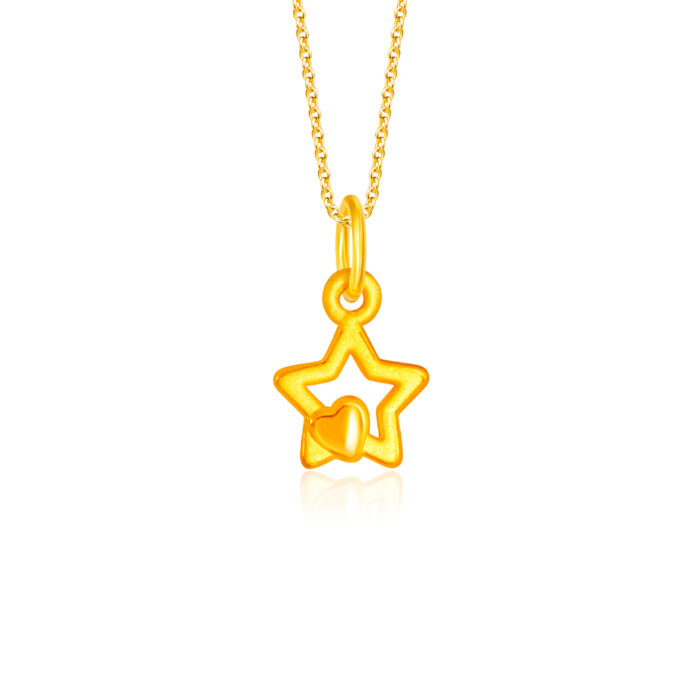SK Jewellery Beloved Star 999 Pure Gold Pendant
