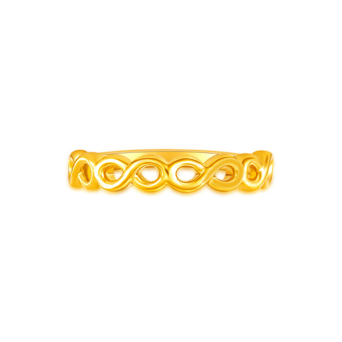 SK CINCIN EMAS TULEN 999 HALF INFINITY BAND cincin sempurna sebagai hadiah untuk kawan