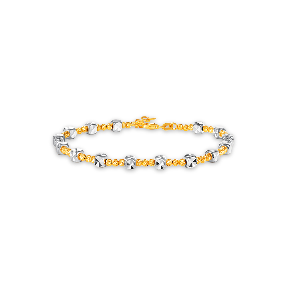 SK BRACELET FOR WOMEN ORO AMARE AURELIA a bracelet with a splash of gold and silver in 916 gold