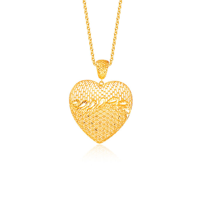 SK Oro Amare Greatest Love Gold Pendant - loket emas 916 love