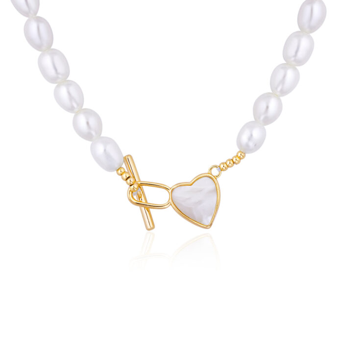 SK Jewellery Heart of pearl necklace