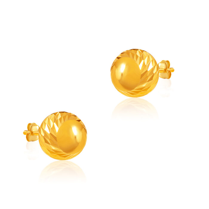 SK 916 Sparkle and Shine Stud Gold Beaded Earrings for women