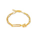 SK BRACELET FOR WOMEN PAPERCLIP classic bracelet made with the design of paperclips in 916 gold