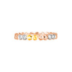 SK JEWELLERY TRICOLOUR ENLANCE Rose Gold Ring plated with White Gold and Yellow Gold