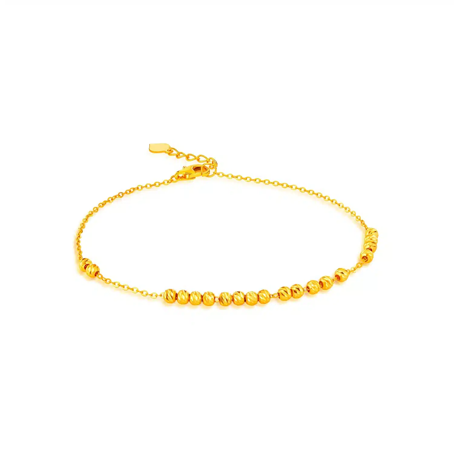 SK BRACELET FOR WOMEN TALIAdainty and delicate bracelet threaded with faceted-cut beads made in 916 gold