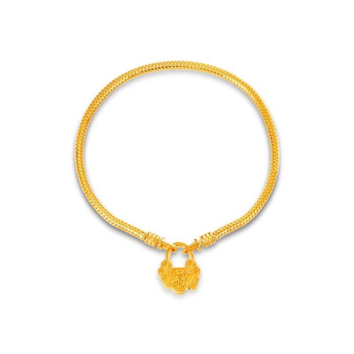SK 916 Fortune Lock Gold Bracelet for women