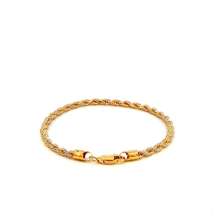 SK BRACELET FOR WOMEN DUOTONE a bracelet with two tones of gold and white gold in 916 gold