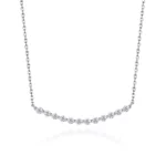SK Jewellery Radiant Smile 10k white gold Diamond Necklace for women.