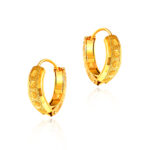 SK 916 TRINITY GLEAM GOLD HOOP EARRINGS for women