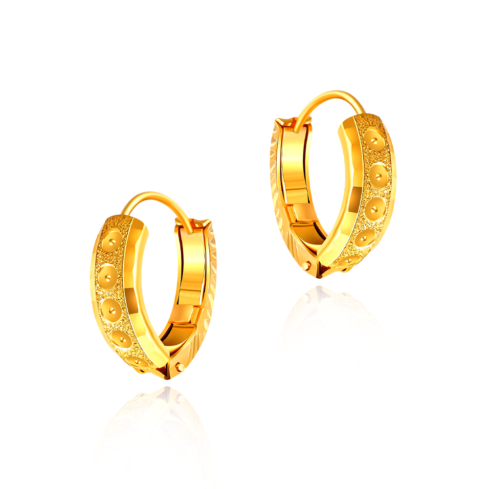 Infinity White Sapphire 9ct Gold Hoop Earrings Small | Jian London
