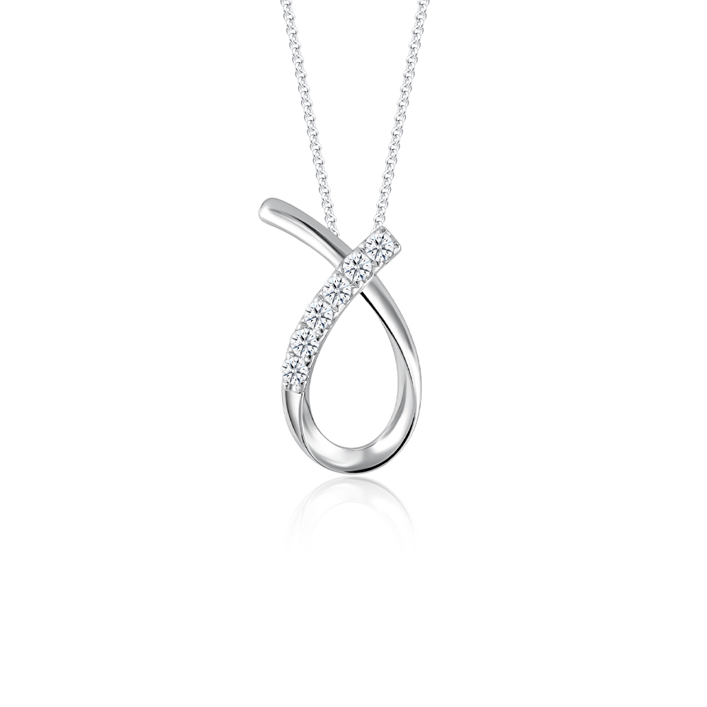 Starlett Twist Diamond Pendant | SK Jewellery