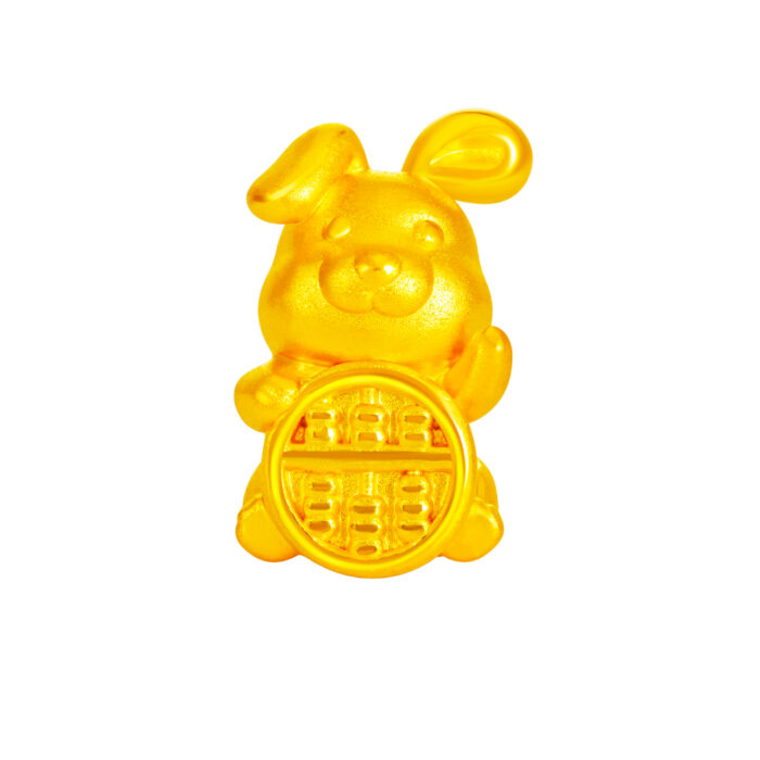 Abacus Zodiac Rabbit 999 Pure Gold Charm Bracelet