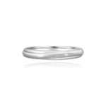 STARLIT SHORE sleek and stylish dual-textured ring WHITE GOLD WEDDING RINGS