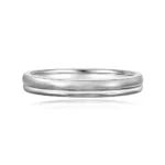 MOONBEAM sleek and stylish dual-textured ring WHITE GOLD WEDDING RINGS