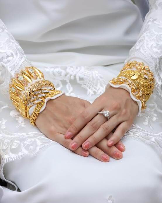 Pemakaian cincin merisik, tunang, dan nikah