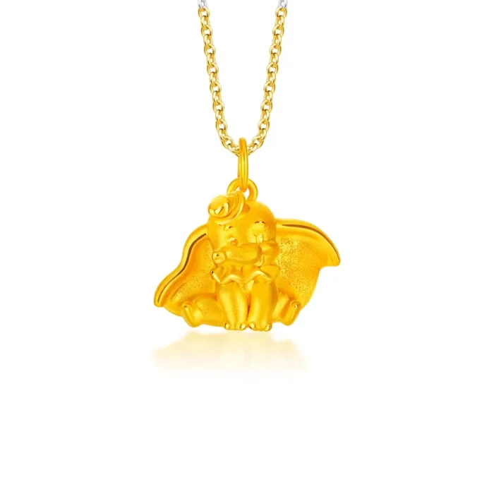 SK 999 DUMBO 999 PURE GOLD PENDANT & NECKLACE FOR WOMEN