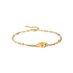 SK BRACELET FOR WOMEN ROMAN SPOOL RING featuring a spinning spool inscribe with roman numerals in 916 gold