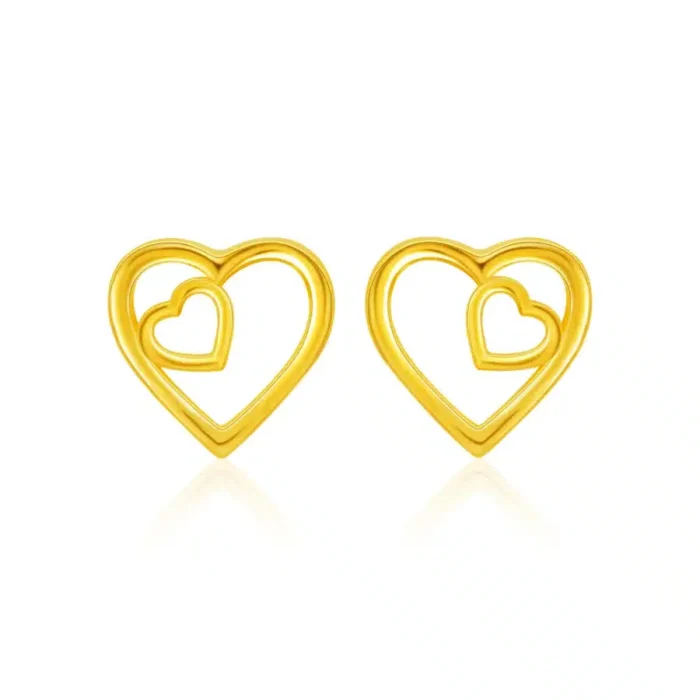 SK SUBANG EMAS 916 berbentuk hati di dalam hati dengan emas 916 LOVE IN MY HEART