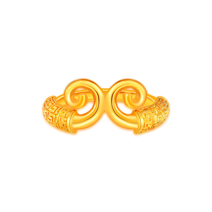 SK 916 Monkey King Crown Gold Ring | SK Jewellery