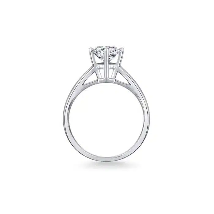 SK DIAMOND RING classic ring for engagement in 14k white gold with lab grown diamonds STAR CARAT CLASSIC STARLIGHT