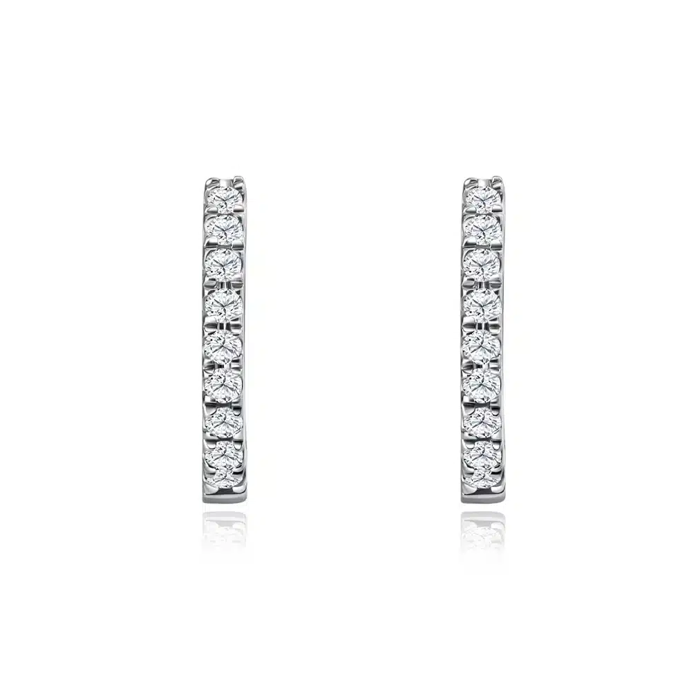 Glimmer Hoop Diamond Earrings | SK Jewellery