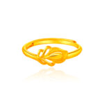 SK CINCIN EMAS TULEN 999 GOLD WING TIP cincin dengan reka bentuk bulu dibuat dengan emas tulen 999
