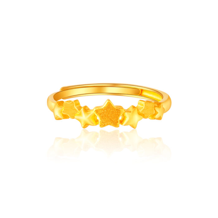 SK CINCIN EMAS 999 CELESTE cincin yang diperbuat oleh emas tulen 999 dengan barisan bintang kecil kecil