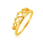 CINCIN EMAS SK 916 ENCHANTED HEARTS TIARA cincin emas 916 yang diinspirasikan oleh tiara dihiasi dengan hati hati