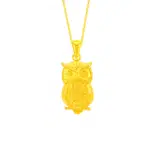 LOKET EMAS 999 berbentuk burung hantu dibuat dengan emas 999 simbol kebijaksanaan GOLDEN WISDOM OWL