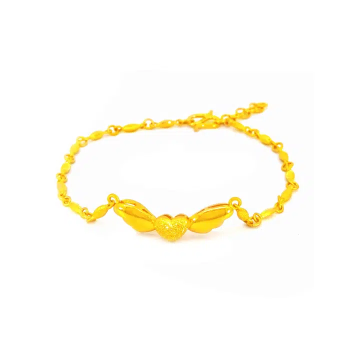 SK BRACELET FOR WOMEN CUPID LOVE 999 PURE GOLD made with the cupid of love design in 999 gold