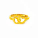 SK CINCIN EMAS TULEN 999 FLURRY HEART cincin yang dibuat dengan emas tulen 999 dengan dua hati bersilang