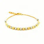 SK BRACELET FOR WOMEN TALIA threaded with duotone faceted-cut beads and is a minimalistic piece