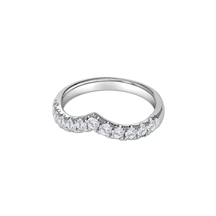 SK DIAMOND RING in 18k white gold with lab grown diamonds in wishbone design STARLETT V