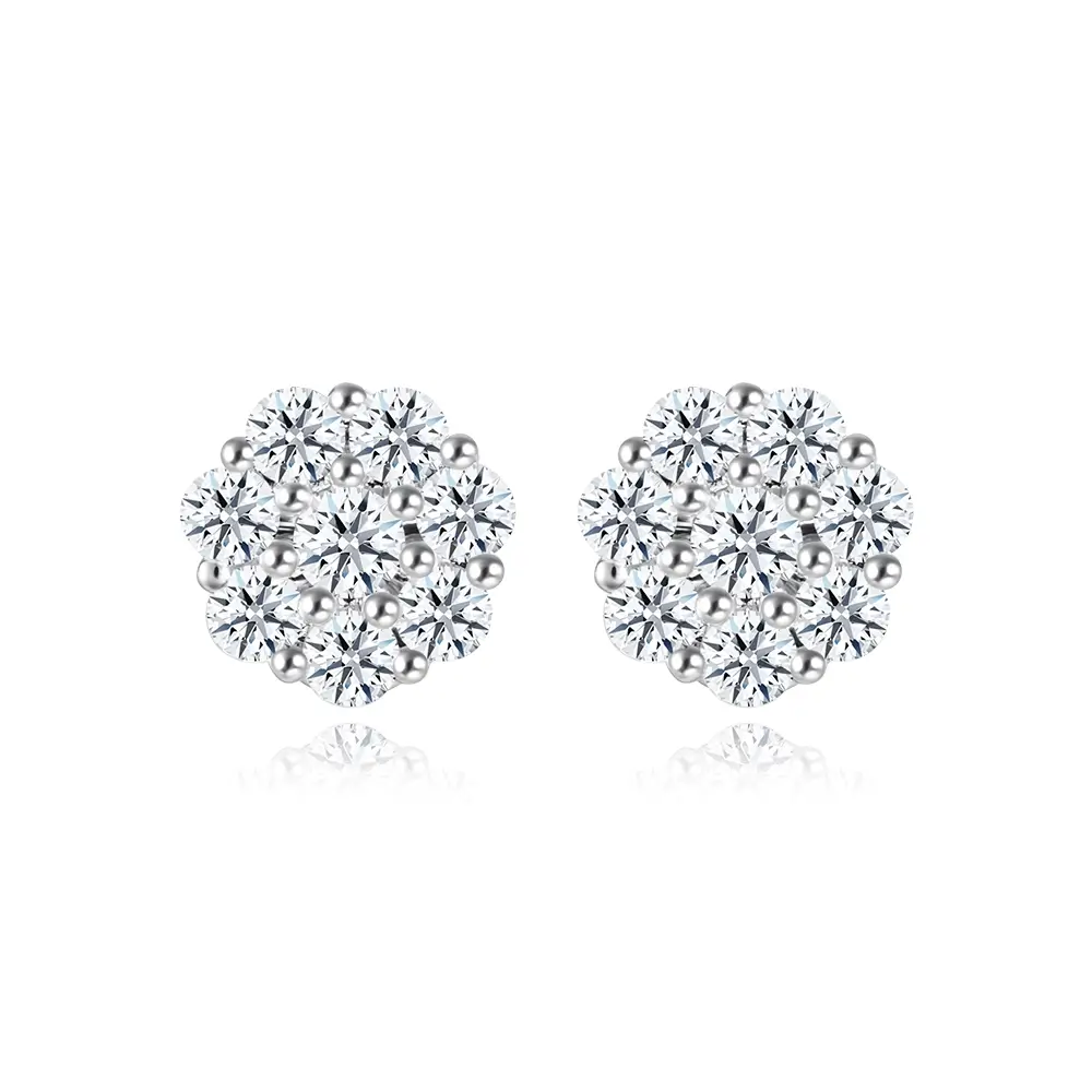 Novena Cluster Diamond Earrings | SK Jewellery