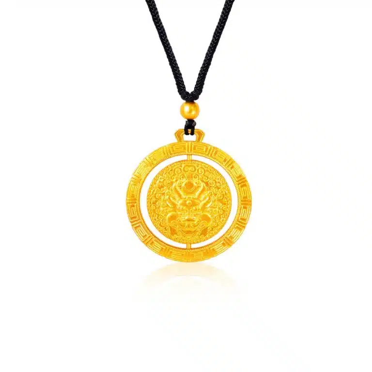 Gold Legacy Fortune Disc 999 Pure Gold Necklace